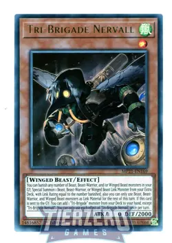 Yugioh Tri-Brigade Nervall MP21-EN169 Ultra Rare 1st Edition - Image 1