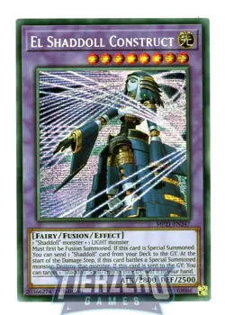 Yugioh MP21-EN247 El Shaddoll Construct (alternate art) Secret Rare 1st Edition - Image 1