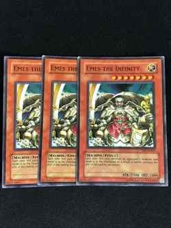 YUGIOH EMES THE INFINITY DBT-EN001 SUPER PLAY/EDGEWARE X3 - Image 1