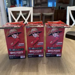 3 Boxes of One Piece Card Game Carrying on His Will OP13 Lot of 75 booster packs - Image 1