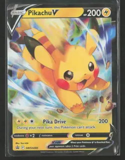 Pikachu V #SWSH285 SWSH: Sword & Shield Promo Cards Promo Pokemon TCG NM/M - Image 1
