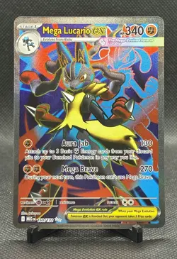 Pokemon TCG Mega Lucario EX 160/132 Ultra Rare Holo NM Mega Evolutions Full Art - Image 1