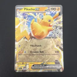 Pokemon Pikachu TCG Card Paldea Evolved EX Series 063/193 Promo Snowflake Stamp - Image 1