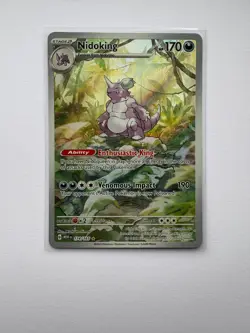 Pokemon Nidoking TCG Holo Illustration Rare Card 174/165 Scarlet & Violet-151 - Image 1