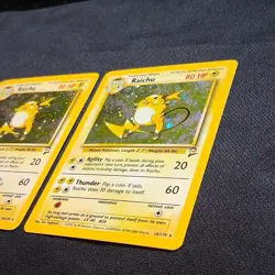 Raichu - (NM + Swirl) Base Set 2 Holo 16/130 Lot of 2 Cards English 1999 Pokemon - Image 3
