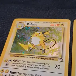 Raichu - (NM + Swirl) Base Set 2 Holo 16/130 Lot of 2 Cards English 1999 Pokemon - Image 4