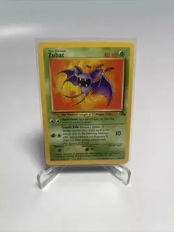 ZUBAT - Fossil Set- 57/62 - Common - Pokemon Card - Unlimited - 1999 - NM - Image 1