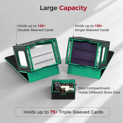 MTG Commander Deck Box with Dual Commander Display, Patented Card Deck Box Fits - Image 3