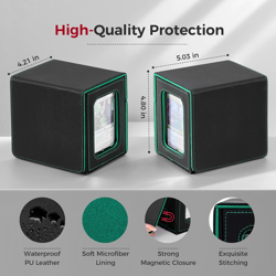 MTG Commander Deck Box with Dual Commander Display, Patented Card Deck Box Fits - Image 4