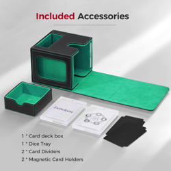 MTG Commander Deck Box with Dual Commander Display, Patented Card Deck Box Fits - Image 5