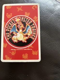 Professor Oak Poker Card From 1996 With Red Charizard Back - Image 2