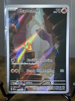 Pokemon TCG Charmander Illustration Rare Scarlet & Violet 151 Card #168/165 NM - Image 1