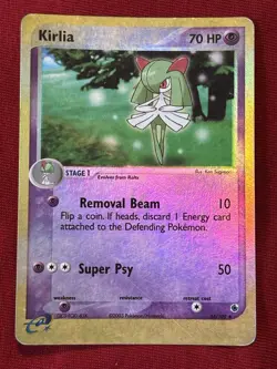 Kirlia 34/109 EX Ruby & Sapphire Pokemon Card TCG e-Reader Reverse Holo - Lp - Image 1