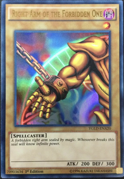 RIGHT ARM OF THE FORBIDDEN ONE YGLD-ENA20 Ultra RARE 1st Edition YuGiOh TCG Card - Image 1