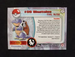 2000 Topps Pokemon TV Animation Series Blastoise #9 Foil Card - Image 4