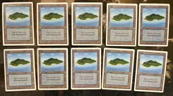 *** UNLIMITED 10x Island (Blue) *** EX+ Clean! - Magic MtG - Image 1