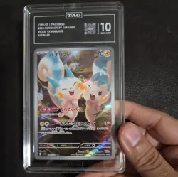 TAG 10 2023 Pokemon Japanese SV1V Violet EX #084/078 Art Rare Pachirisu GEM MINT - Image 1