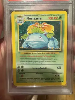 PSA 5 EXCELLENT Florizarre HOLO FRENCH Pokemon Base Set Venusaur WOTC 1999 - Image 2
