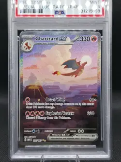 2023 POKEMON MEW EN-151 SPECIAL ILLUSTRATION RARE #199 CHARIZARD EX PSA 9 - Image 1