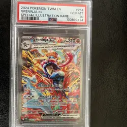 2024 Pokemon TWN EN GRENINJA EX Special ILLUSTRATION RARE 214/167 PSA 10 - Image 2
