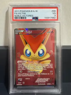 Victini 98/101 BW Noble Victories Full Art 2011 Pokemon PSA 3 - Image 1