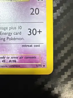 Pokemon Espeon Neo Discovery 1/75 Holo Rare 1st Edition English - Image 4