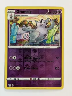 Pokemon TCG Grumpig Sword & Shield - Battle Styles 056/163 Reverse Holo Uncommon - Image 1