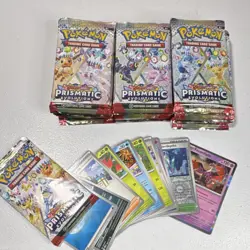 Pokemon TCG Scarlet & Violet Prismatic Evolutions 18 OPENED packs - Image 4