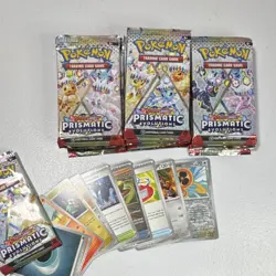 Pokemon TCG Scarlet & Violet Prismatic Evolutions 18 OPENED packs - Image 5
