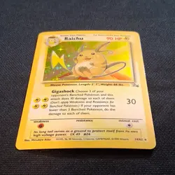 Raichu - (LP) Fossil Holo 14/62 English Pokemon TCG - Image 2