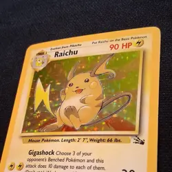 Raichu - (LP) Fossil Holo 14/62 English Pokemon TCG - Image 4
