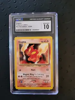 CGC 10 Gem Mint 10 Pokemon TCG Slugma Neo Revelation 53/64 - Image 1