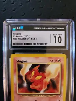 CGC 10 Gem Mint 10 Pokemon TCG Slugma Neo Revelation 53/64 - Image 3