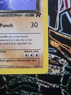 Pokemon TCG Dark Machamp 27/82 Team Rocket Non Holo Rare Unlimited Vintage 2000 - Image 5