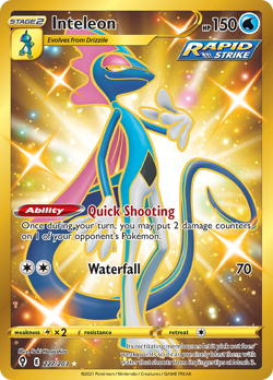INTELEON 227/203 SECRET RARE EVOLVING SKIES POKEMON NEAR MINT - Image 1