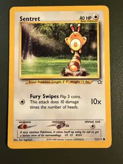 Pokemon TCG Sentret 71/111 Neo Genesis WOTC LP - Image 1