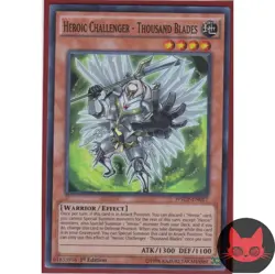 Yugioh Heroic Challenger - Thousand Blades WSUP-EN017 Super Rare 1st Edition NM - Image 1