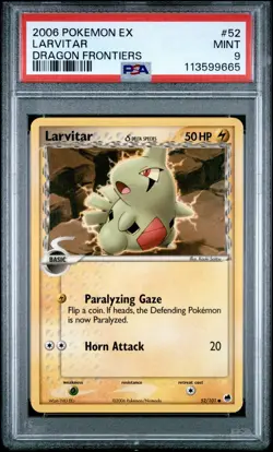 Larvitar 52/101 EX Dragon Frontiers PSA 9 Mint Pokemon Card - Image 1