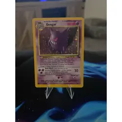 Gengar 5/62 Holo Rare Fossil Pokemon Card WOTC 1999 Mp Vintage - Image 2