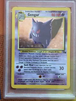 PSA 5 Gengar Holo 5/62 Pokemon Fossil Vintage 1999 ENGLISH - Image 3