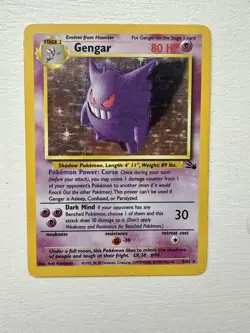 Gengar 5/62 Holo Fossil Pokemon Card WOTC vintage - Image 1