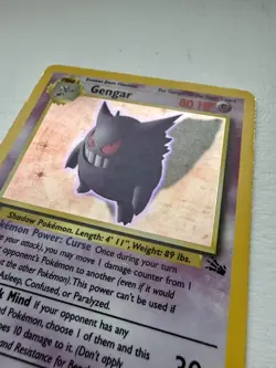 Gengar 5/62 Holo Fossil Pokemon Card WOTC vintage - Image 2