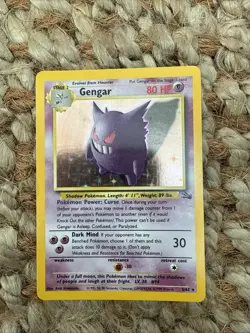 Pokemon Gengar Holo TCG Card 5/62 Fossil Rare Vintage Collectible - Image 1