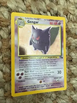 Pokemon Gengar Holo TCG Card 5/62 Fossil Rare Vintage Collectible - Image 2