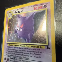 Pokemon Gengar Holo TCG Card 5/62 Fossil Rare Vintage Collectible - Image 5