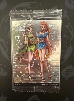 One Piece Wafer Card Nami & Carrot No. 4-05 SR Holo 2020 Unopened Sealed - Image 3