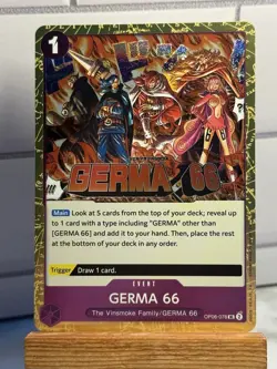4X One Piece PRB-02 OP06-078 GERMA 66 UC Pirate Foil The Best vol.2 Eng - Image 1