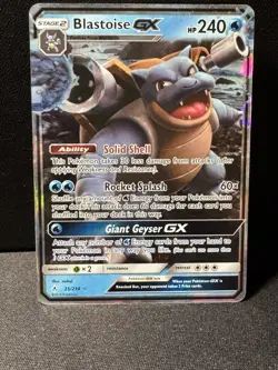 Blastoise GX 35/214 Sm-Unbroken Bonds Holo Pokemon Card. - Image 1