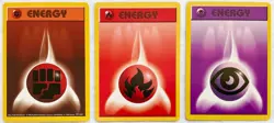 Pokemon SHADOWLESS Energy Cards #97-102 - 6 Card Lot - NM or Better Condition! - Image 3