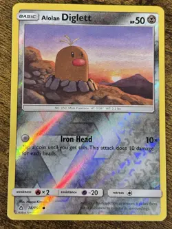 Alolan Diglett 78/156 Ultra Prism Reverse Holo Common Pokemon Card - Image 1
